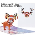 thumbnail image 2 of Tarjeta emergente de Feliz Navidad hecha a mano, tarjetas de felicitación emergentes 3D hechas a mano para Navidad, tarjetas de Navidad emergentes Zhivalor CPB-CJZ646-4, 2 of 6