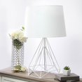 thumbnail image 4 of All the Rages LT1054-WHT Elegant Designs Wired Metal Table Lamp, White, 4 of 4