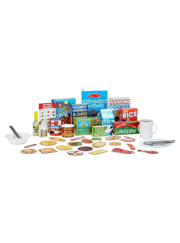 Melissa & Doug Deluxe Kitchen Collection Cooking & Play Food Set  58 Pieces
