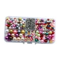 thumbnail image 2 of yuksok 600 Pieces Crafting Beads Glossy Multifunctional for Arts Earrings Bracelets Colorful, 2 of 9