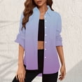 thumbnail image 4 of ZyeKqe Womens Shirts 1/2 Sleeve Lapel Blouse Ladies Summer Casual V Neck Button down Tops, 4 of 9
