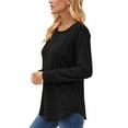 thumbnail image 5 of Fantaslook Womens Fall Tops Long Sleeve Shirts Casual Tunic Top Basic T Shirts Tees, 5 of 8