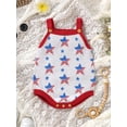 thumbnail image 4 of Bagilaanoe 0-24M Infant Baby Girl 4th of July Clothes Independence Day Outfits Stars Print Romper Sleeveless Playsuit Summer Clothing, 4 of 8