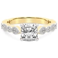 thumbnail image 3 of IGI Certified 4 Carat Cushion Shape Lab Grown Diamond Engagement Ring | 14K Yellow Gold | Filippa Milgrain Diamond Ring | FG-VS1-VS2 Quality Friendly Diamonds, 3 of 5