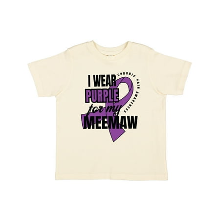 

Inktastic Chronic Pain I Wear Purple For My Meemaw Gift Toddler Boy or Toddler Girl T-Shirt