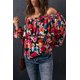 thumbnail image 3 of ABPHQTO Blusa con hombros descubiertos y volantes con estampado floral para mujer, 3 of 5