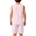 thumbnail image 6 of NAISIBABY Boys Outfit Sets, Cotton Sleeve Tank Tops and Shorts Breathable Soft Comfort Homewear Clothes 2-Piece Pink Size 12, 6 of 7