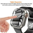 thumbnail image 4 of Ultra Look - IC ICLOVER 2 in 1 for Apple Watch Case Series 9 8 7 45mm Waterproof Screen Protector, iWatch Protective PC Face Cover Built-in Tempered Glass Film, Front & Back Bumper, Titanium, 4 of 8