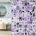 thumbnail image 4 of Idea4wall 2pcs Purple Graphic Blend of Modern Animals & Trapical Pattern Wall Murals, Removable Self-Adhesive Stick Wallpaper Large Wall Stickers for Home Decorative, 48"x72", 4 of 5