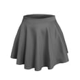 thumbnail image 2 of J. METHOD Women’s Skater Skirt Elastic Waist Casual Mini Flared Swing Pleated Skirts Made in USA NEWSK06 Drak Grey S, 2 of 6