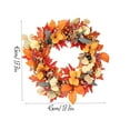 thumbnail image 4 of Konghyp Pumpkin Wreath, Autumn Decor, Fall Wreath, Thanksgiving Decoration, Artificial Maple Leaves Sunflowers, Seasonal Front Door Wreath, Harvest Home Accent, 4 of 8