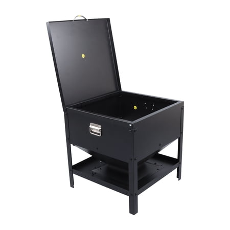 labwork Black 80Lbs Courtyard Style Chicken Duck Goose Automatic Feeding Box