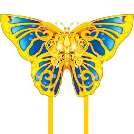 Mint's Colorful Life Mechanical Butterfly Kite for Kids & Adults with Polyester Material, 300ft Line Winder