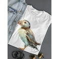 thumbnail image 3 of Bright Puffin Bird T-Shirt Women -Image by Shutterstock, Female Large, 3 of 4