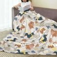 thumbnail image 6 of Salouo Dogs Print Bed Blankets,Flannel Blanket Comfortable Air Conditioning Blanket Lightweight Blanket for Sofa Bed Travel & Couch -40"x30", 6 of 8