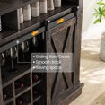 thumbnail image 5 of Ataucjin Coffee Bar Cabinet, Farmhouse Buffet Cabinet with Storage, 75" Tall Bar Cabinet Kitchen Buffet Sideboard with Sliding Barn Door, Coffee Hutch Cabinet for Dining Room, 5 of 7