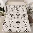 thumbnail image 2 of jejeloiu Bohemian Bull Skull Twin Sheet Set (3-Piece) Aztec Geometric Ultra Soft Decor For Men Women, 2 of 7