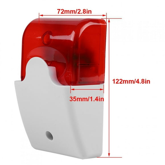 Hilitand Sound Alarm Strobe, Red Light Sound Siren, Simple Operation Safe Fire Protection System Home Safety Security System Public Area For Home Protection