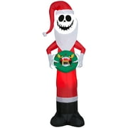 Disney 5.5 Foot Tall The Nightmare Before Christmas, Jack Skellington with Monster Wreath