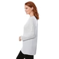 thumbnail image 3 of Woman Within Plus Size Perfect Long-Sleeve Crewneck Tunic, 3 of 6