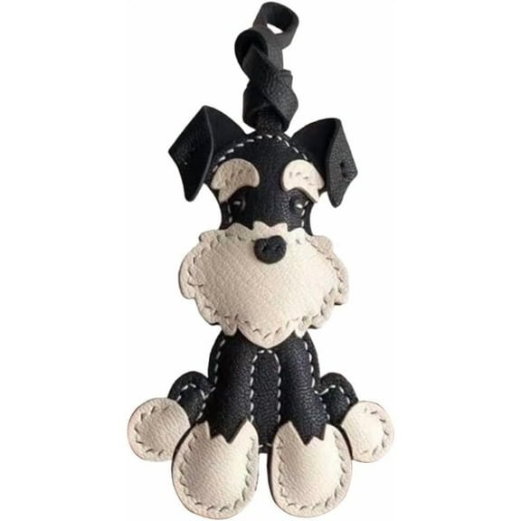 Black & White Dachshund Keychain, Handmade Mini Dog Keyring for Bags, Backpacks, Gift for Pet Lovers, Cute Puppy Accessories