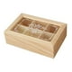 thumbnail image 2 of Caja de té de madera, organizador de almacenamiento de té, cofre de almacenamiento de madera, 6 rejillas, caja de almacenamiento de té portátil con, 2 of 9