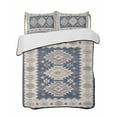 thumbnail image 2 of Blue Gray Southwest Twin Size Down Alternative Comforter, Lightweight Comforter Quilt Bedding Set with Pillow Shams Modern Geometric Ethnic All Seasons Bed Comforter Duvet Insert 68"x86", 2 of 7