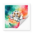 thumbnail image 2 of Funny Watercolor Adorable Cavalier King Charles Spaniel Peeking Through Torn Paper Effect Vinyl Sticker Dog Lover Gifts Waterproof Decal Art Decor - 00026, 2 of 5