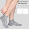 thumbnail image 3 of Bocaoying 6 Pairs Non Slip Socks with Grip, Anti Slip Socks with Cushion, Full Toe Ankle Fall Prevention Socks with Grip, Non Skid Socks for Yoga,Pilates,Dance,Ballet, 3 Colors Unisex, 3 of 8