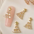thumbnail image 4 of 1Pc Metal Nail Art Rhinestones Alloy Nail Studs Colorful Nail Charms Christmas Santa Reindeer Snowman Nail Supplies, 4 of 8