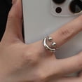thumbnail image 4 of YIEMEEN Opening Adjustable Ring Alloy Smile Ring Fashion Jewelry Female Wedding Party, 4 of 8