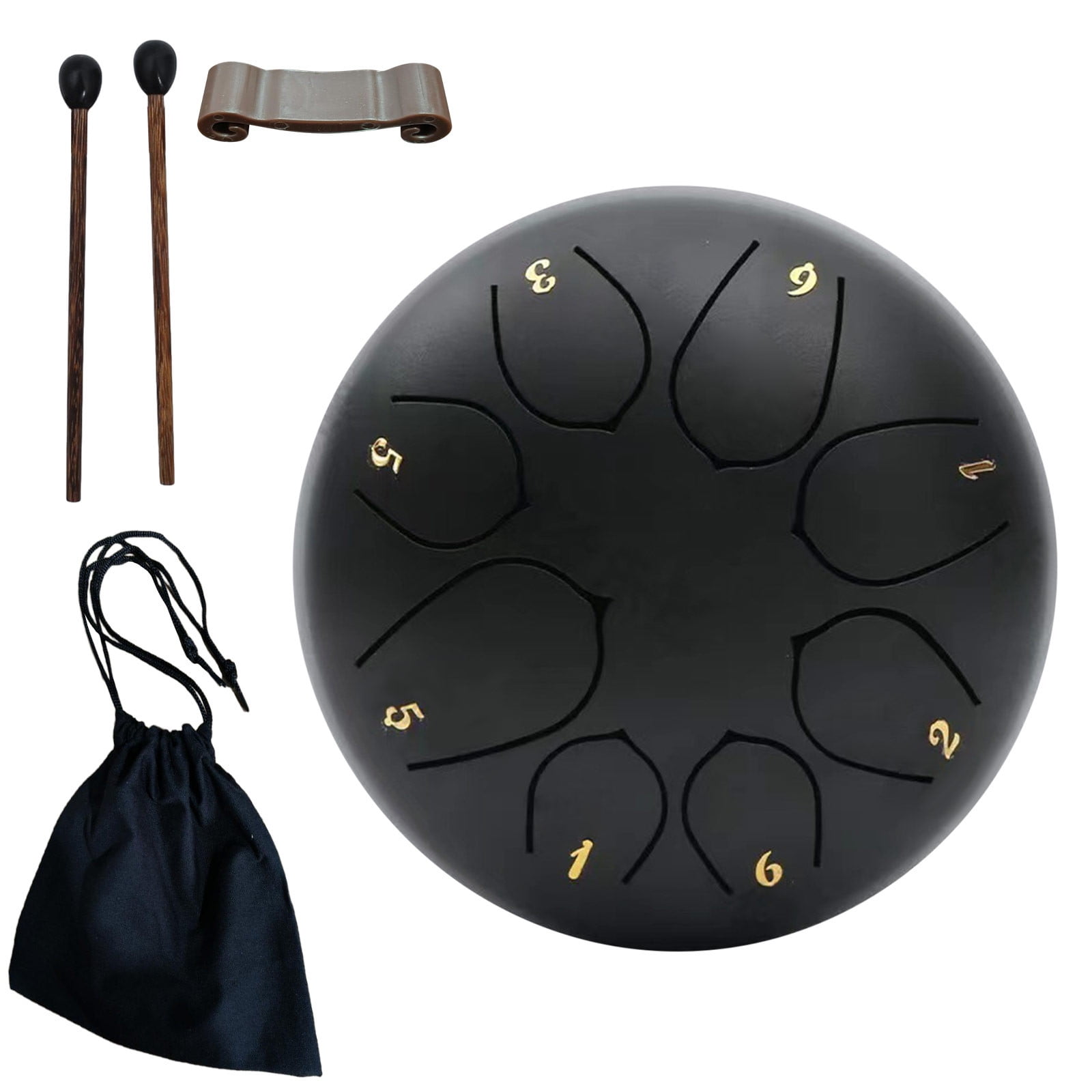 2026 Fall Clearance! Outdoor Rain Drum Outdoor Rain Play Steel Tongue Drum 11.4Cm 8 Tones Essential Drum with Drumsticks and Music Book Handpan Meditation Drum for Garden Meditation Christmas Gifts