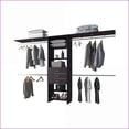 thumbnail image 3 of Closet Organizer System, Modular with Hanging Rods Shelves Drawers, 73.6"H x 118.1"W x 15.7"D | Wengue | Particle Board, 3 of 8