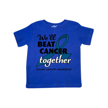 

Inktastic We ll Beat Cancer Together- Colon Cancer Awareness Gift Toddler Boy or Toddler Girl T-Shirt