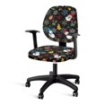 thumbnail image 3 of Chririnla Stretch Office Chair Covers for Gaming Chairs, 2 Pcs Computer Chairs Cover Polyester Office Chair Slipcover Christmas Characters Pattern, 3 of 8