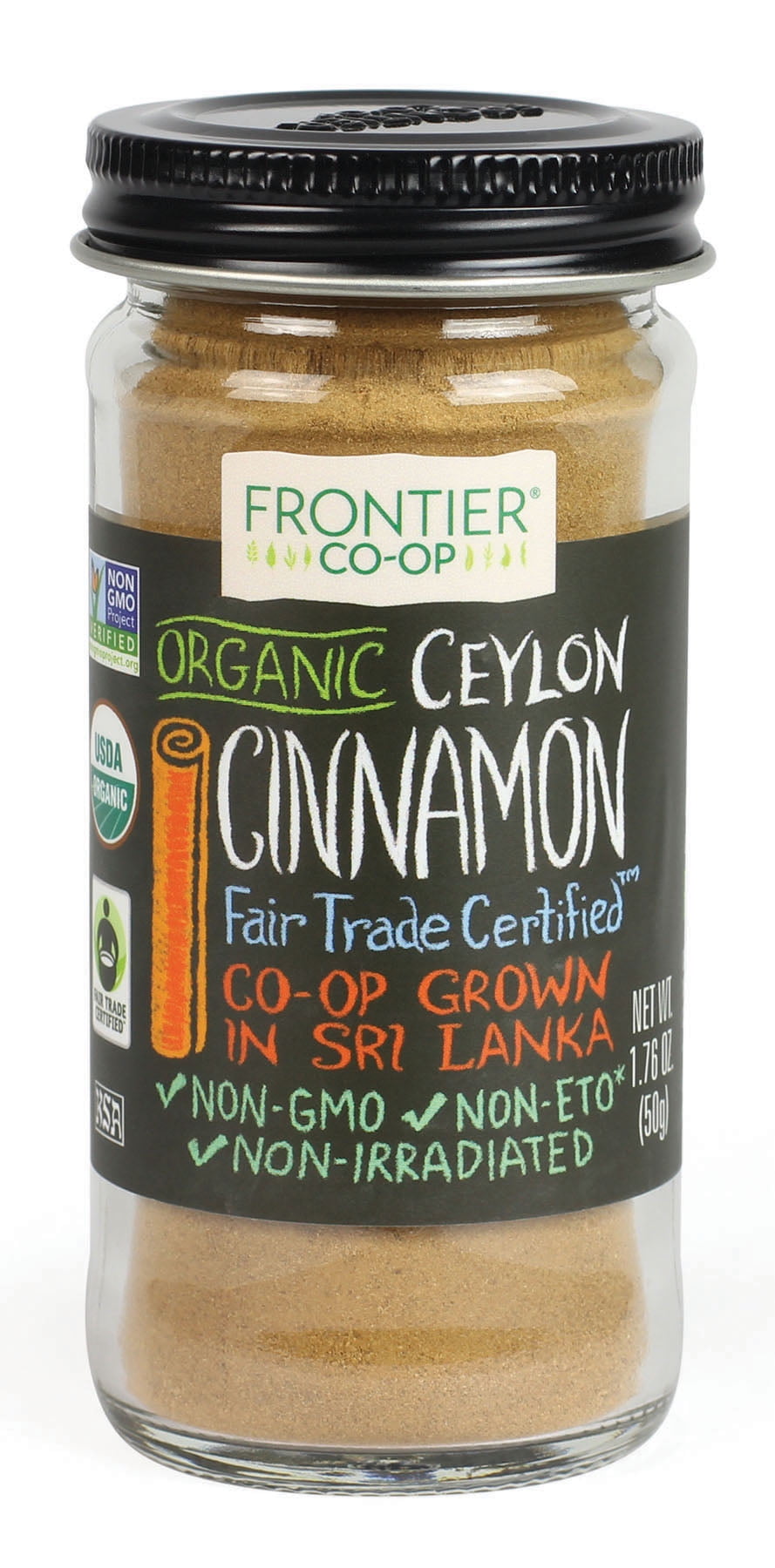 Frontier Co-Op Organic Ceylon Cinnamon Ground 1.76 oz Jar