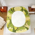 thumbnail image 5 of Castle Fairy Preppy Children Green Frog Twin Sheet Sets,Kawaii Wildlife Bedding, 5 of 7