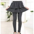 thumbnail image 2 of YAZI Girls Leggings with Skirt Warm Kids Leggings Tutu Pants 2-14 Years, 2 of 3