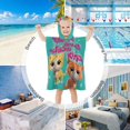 thumbnail image 4 of Super Kitties Kids Beach Towels with Hood Soft Quick Dry Absorbent Hooded Towels Bath Robe for Swim Pool Bath Poncho Towels, 4 of 7
