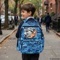 thumbnail image 6 of Chririnla Blue Sharks Camo Waterproof Cartoon School Bag for Daily Commute Daily Use, Soft Padded Pockets 600D Polyester Backpack, 6 of 9