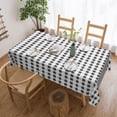 thumbnail image 5 of Rectangle Tablecloth with Wave Lace 60x84 Inch, White Buffalo Plaid Rectangle Table Protector Waterproof Tablecloths Outdoor Tablecloth for Dining, Parties, Camping, 5 of 8