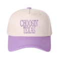 thumbnail image 6 of CHOOSIN' TEXAS Letter Embroidered Color Block Trucker Hat Unisex Adjustable Cotton Breathable Fashion Cap for Travel Daily Wear, 6 of 11