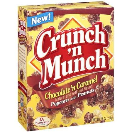 Crunch 'n Munch: Chocolate 'n Caramel W/Peanuts Popcorn, 7.5 oz