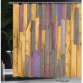 thumbnail image 3 of Ambesonne Rustic Shower Curtain, Barn House Door Print Farm, 69"Wx75"L, Pale Redwood, 3 of 4