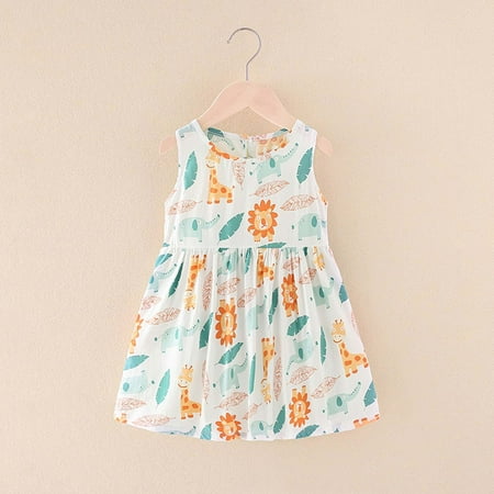 

Summer Toddler Baby Girls Sleeveless Dress Graphic Print Children s Clothing