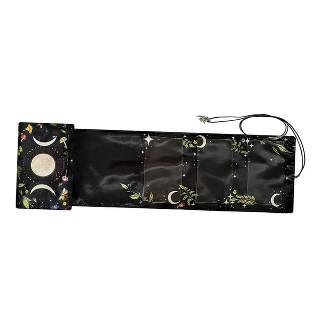 BELOVING Tarot Card Holder Divination Supplies with Sturdy Drawstrings Tarot Desk Bag Triple phase moon