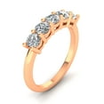thumbnail image 2 of 1.00ctw Diamond Five Stone Band in 14k Rose Gold (G-H, I2), 2 of 5