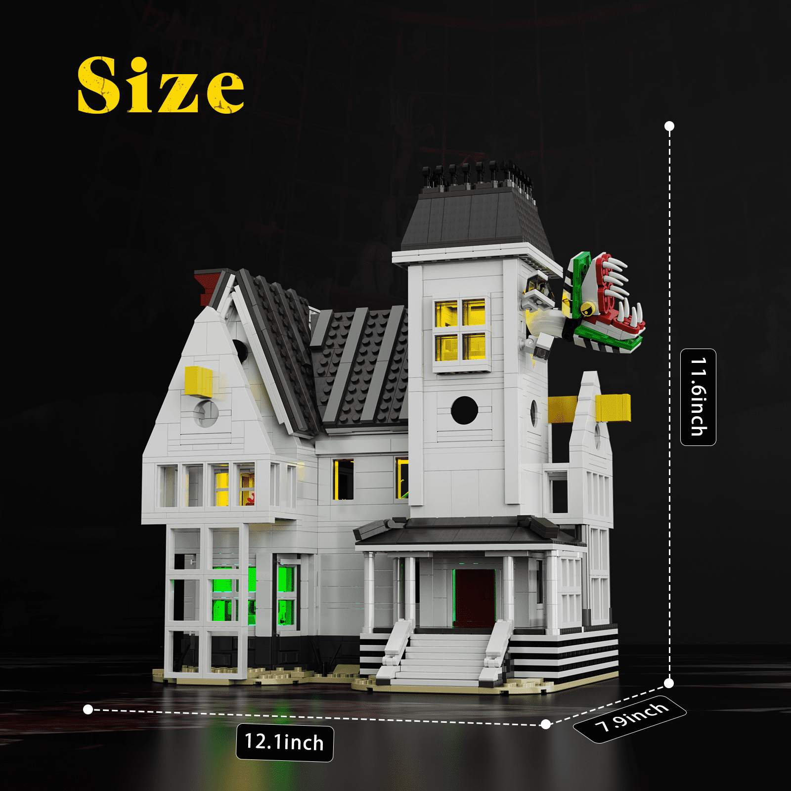 Beetle House Building Block Set Halloween Horror House Model Toy Christmas for Adults