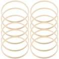 thumbnail image 4 of Miangastore 12Pcs Dream Catcher Rings Khaki Round Bamboo Plastic Craft Making Handmade Projects Diy Activities, 4 of 8