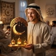 thumbnail image 3 of Eid Mubarak Crescent Moon Star Table Decor 7.9in 2D Acrylic Ramadan Centerpiece for Home Shelf Display, Islamic Eid Mubarak Crescent Ornament for Ramadan Decoration, 3 of 6